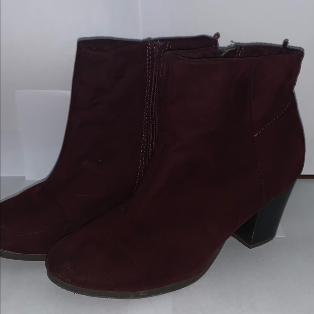 Burgundy boots